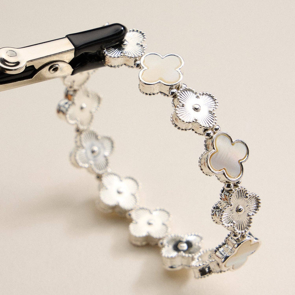 18K Gold Plated Lucky Clover Stretch Bracelet