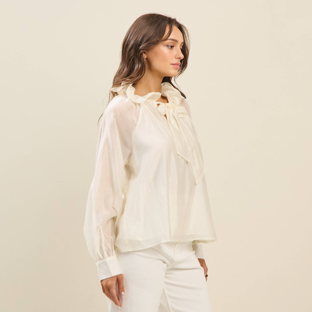 Ruffle Neck Blouse