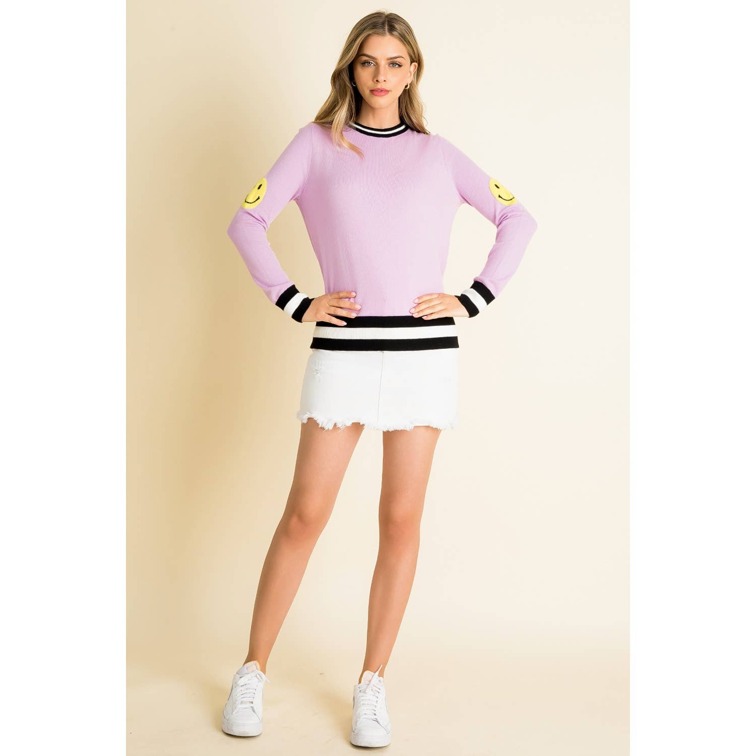 Smiley Face Knit Sweater