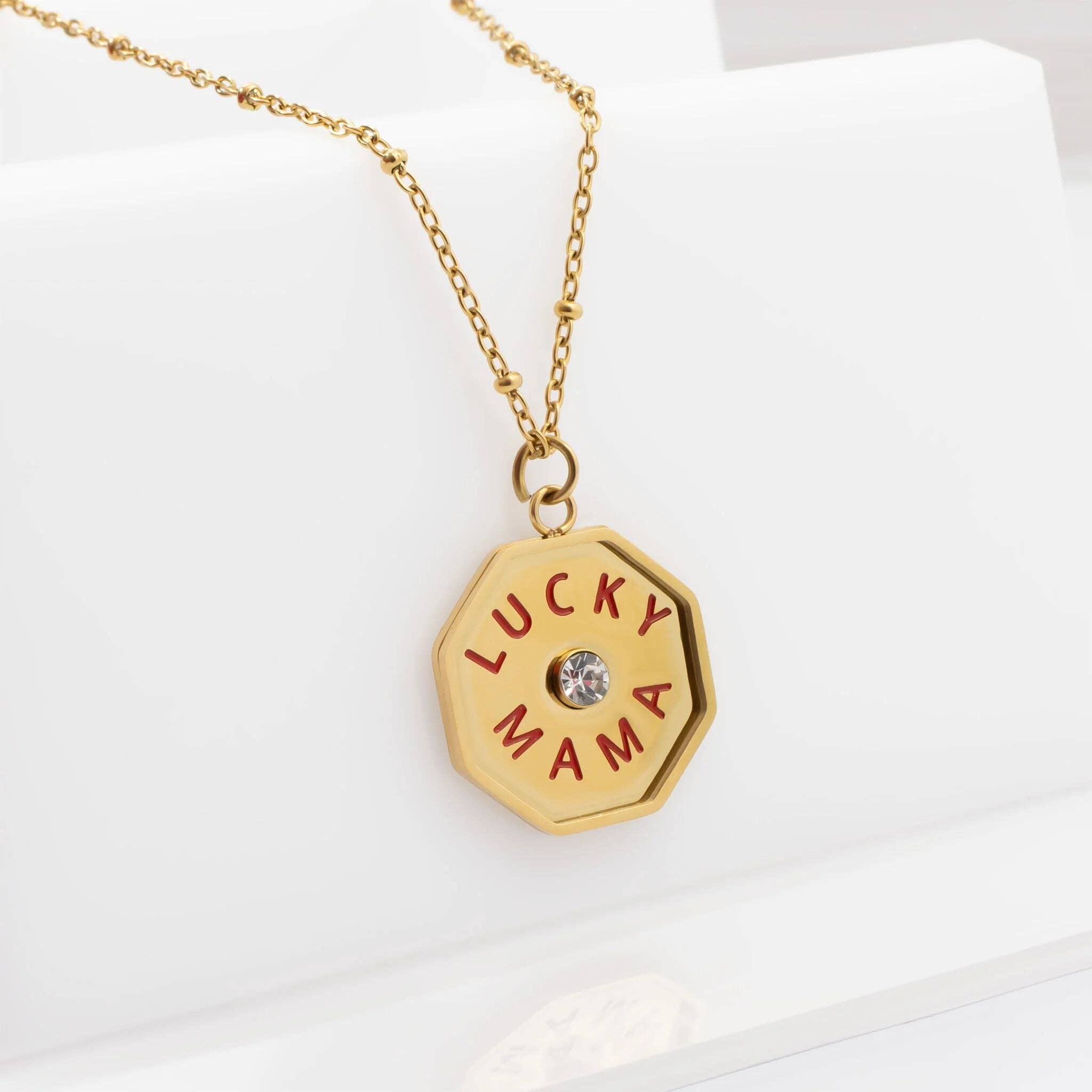 18K Gold PVD Stainless Steel Lucky Mama Charm