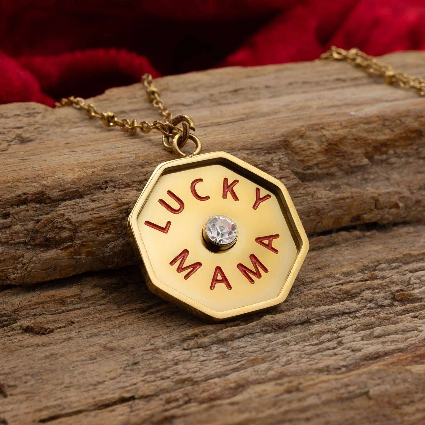 18K Gold PVD Stainless Steel Lucky Mama Charm