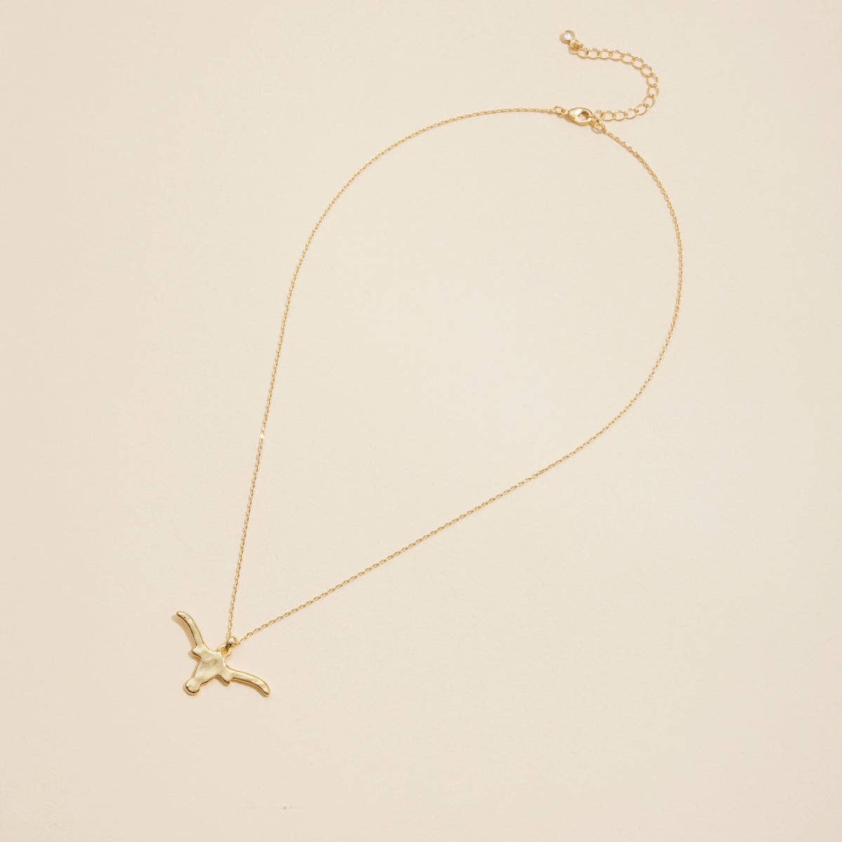 Longhorn Charm Gold-Dipped Short Necklace