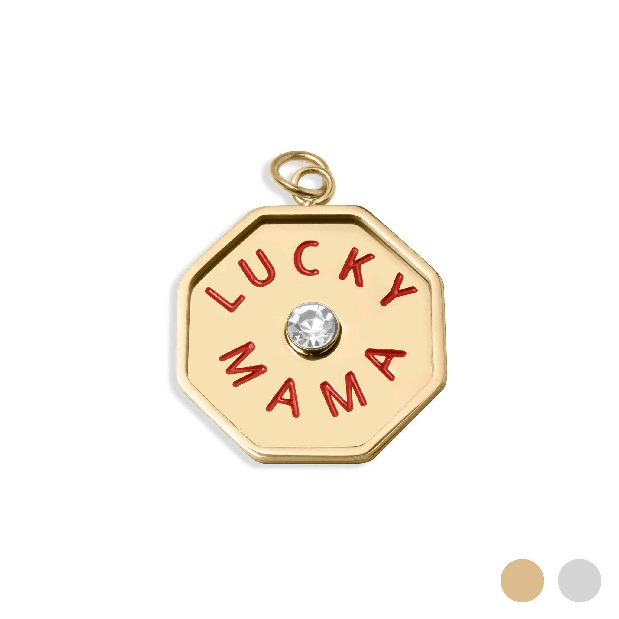 18K Gold PVD Stainless Steel Lucky Mama Charm