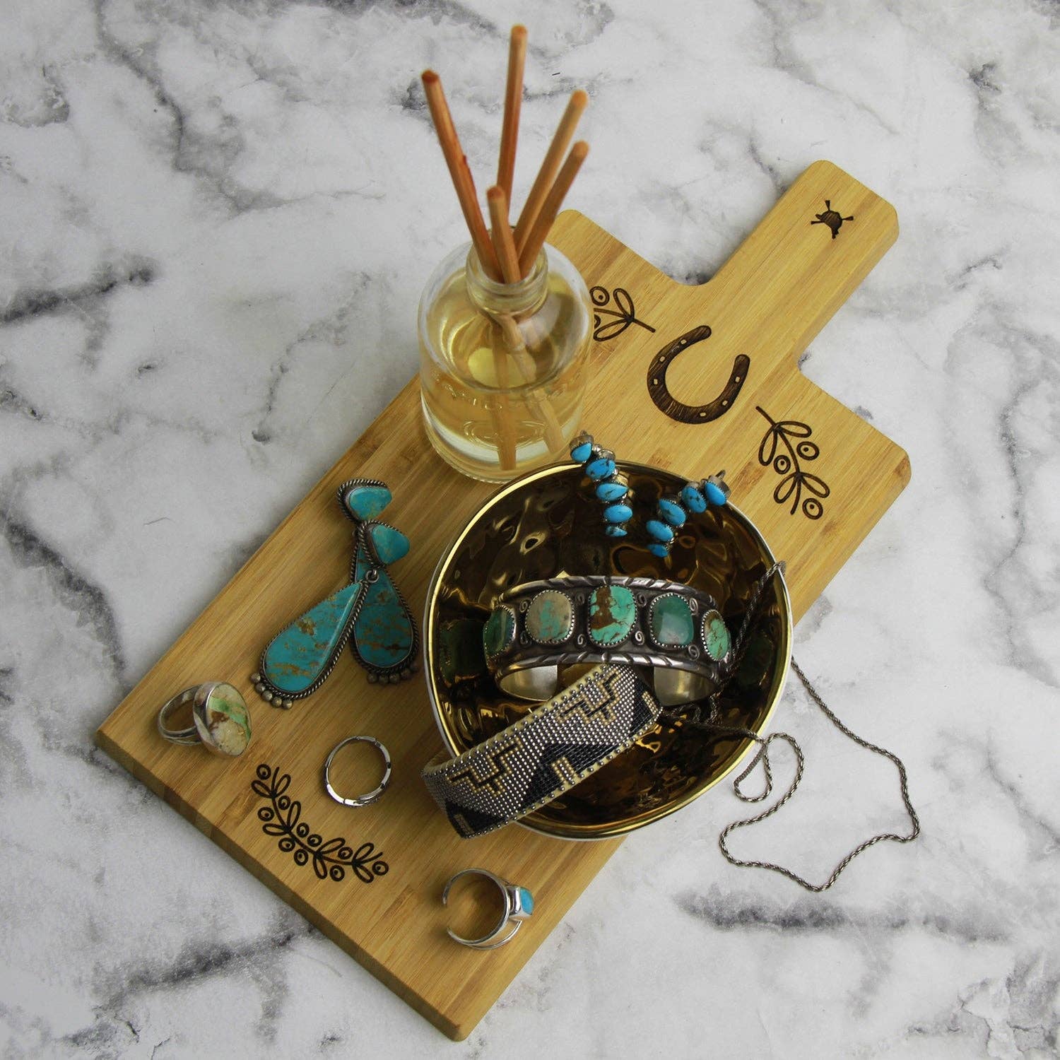 Olivia Deux Bamboo Mini Charcuterie Board