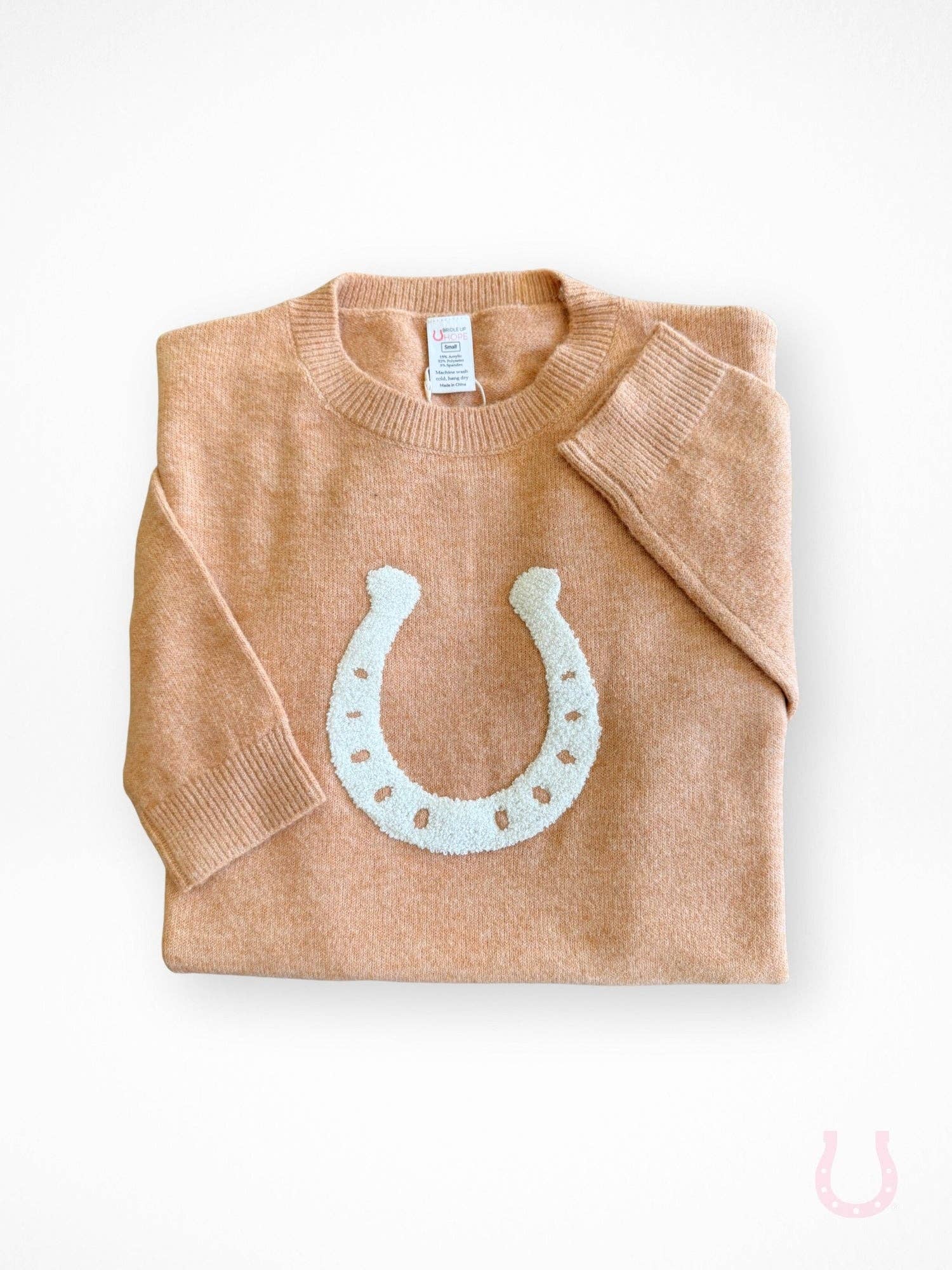 Lucky Horseshoe Cropped Sweater