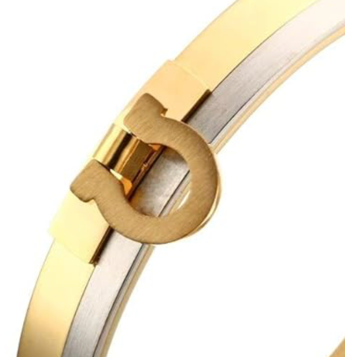 Equestrian Bangle Bracelet Cuff- Stainless Steel- Waterproof