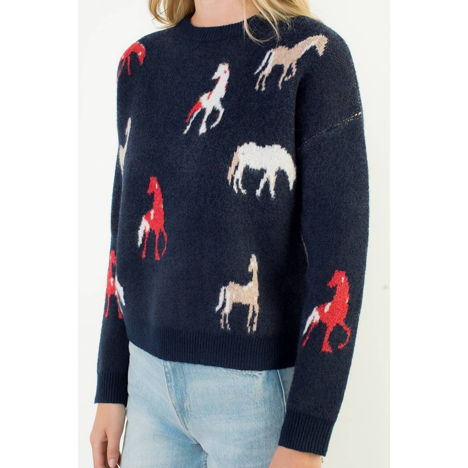 Horse Detail Knit Sweater