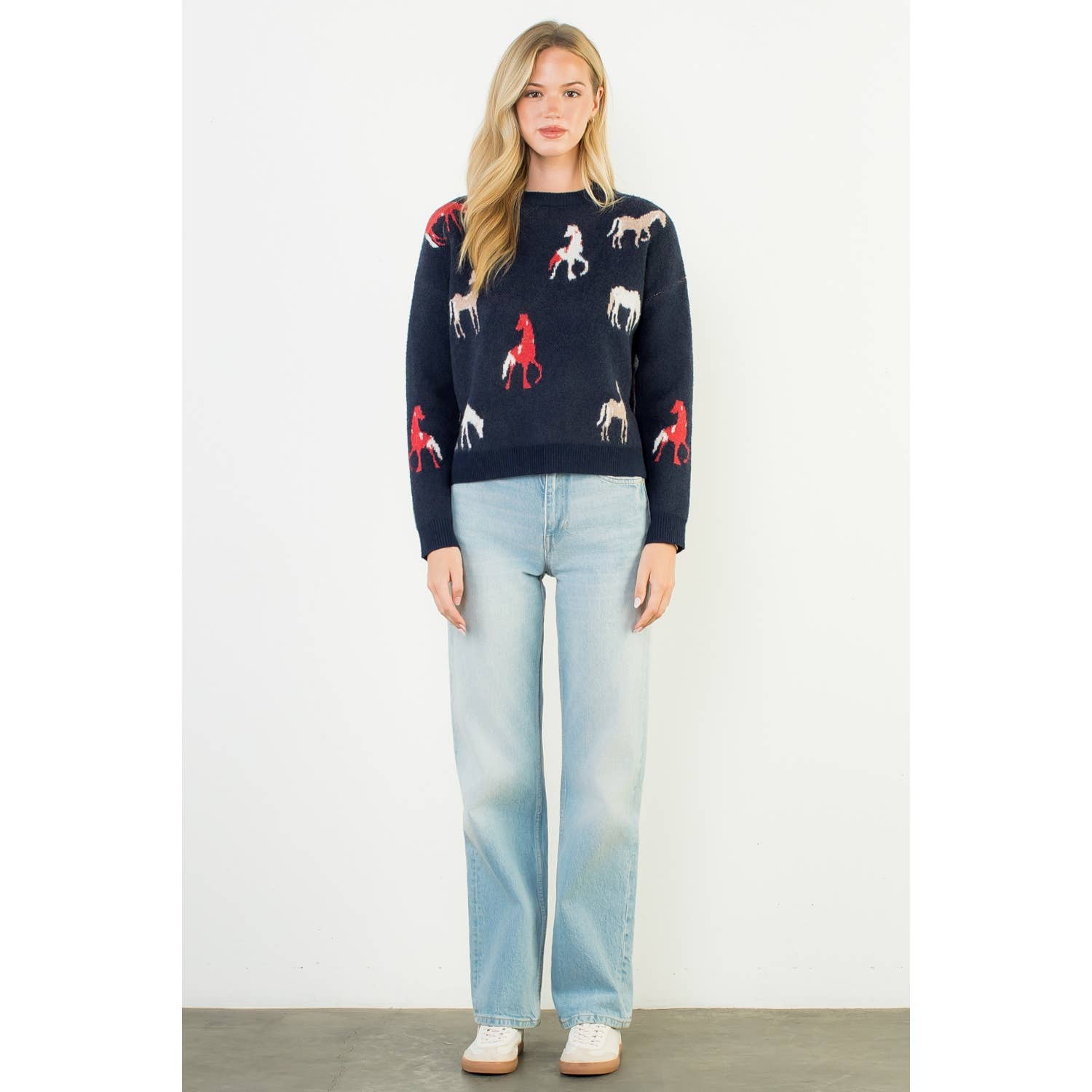 Horse Detail Knit Sweater