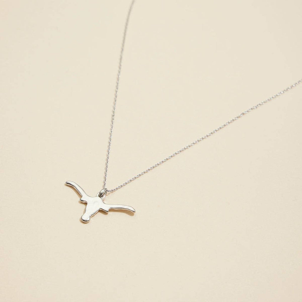 Longhorn Charm Gold-Dipped Short Necklace
