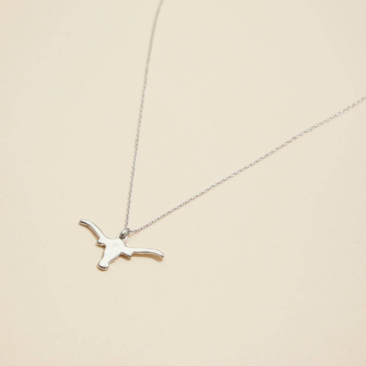 Longhorn Charm Gold-Dipped Short Necklace