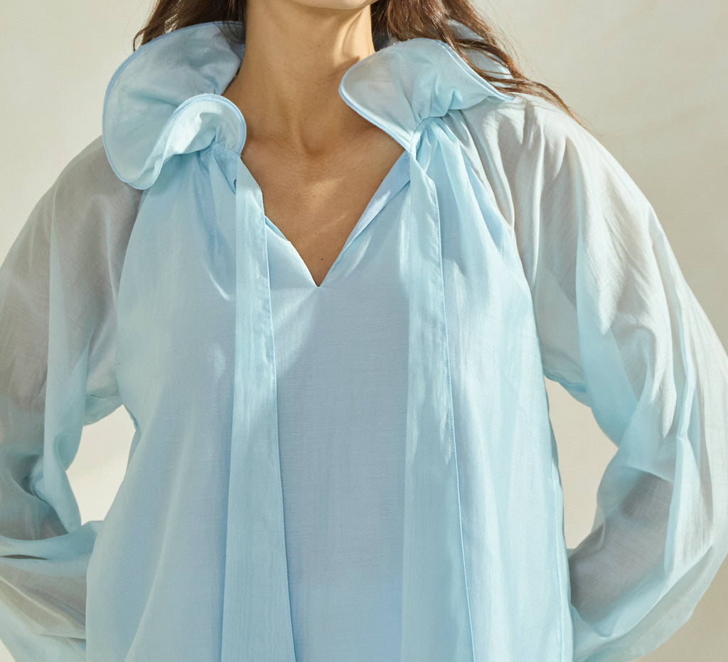 Ruffle Neck Blouse