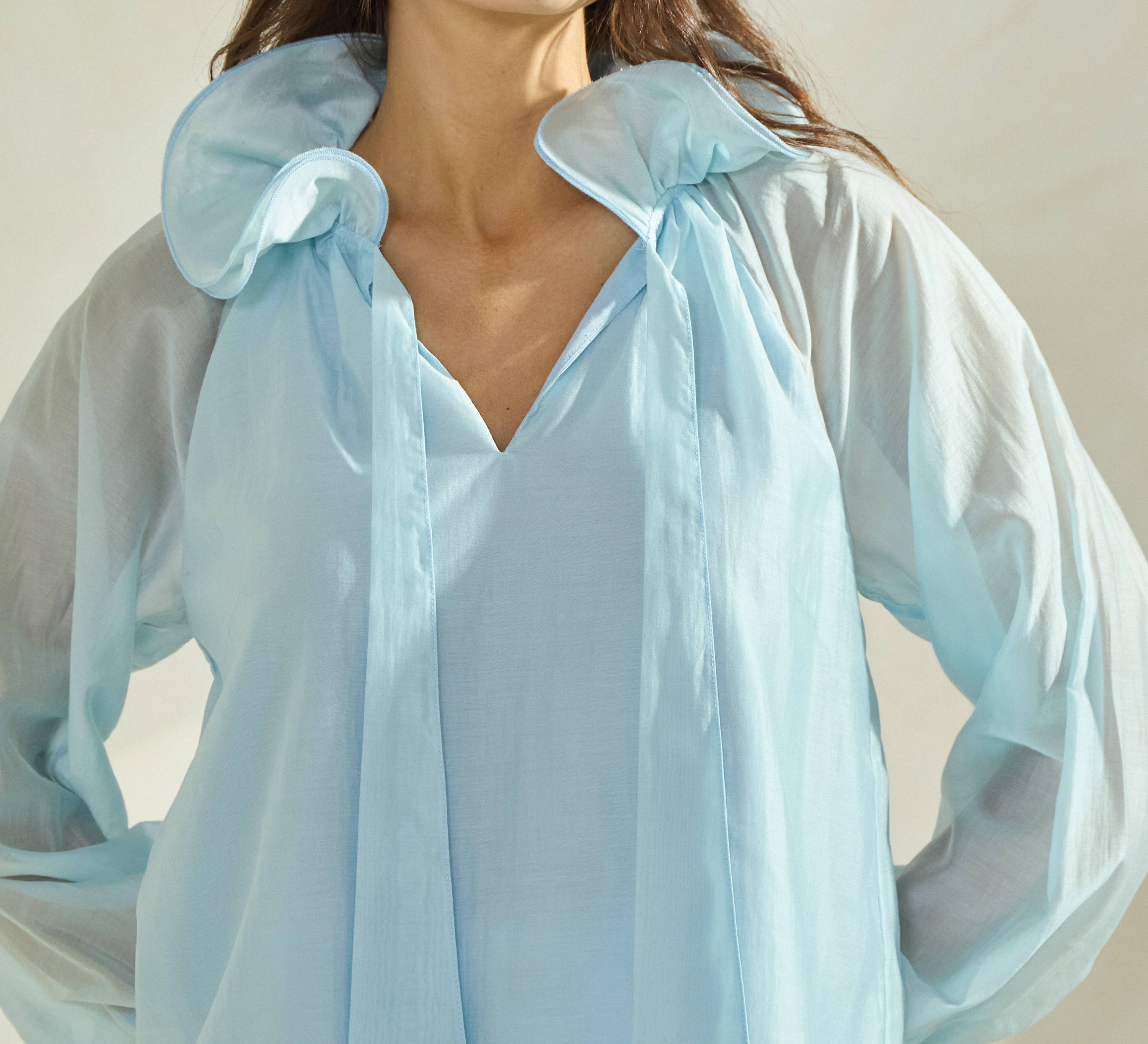 Ruffle Neck Blouse