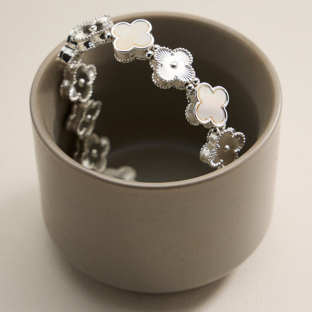 18K Gold Plated Lucky Clover Stretch Bracelet