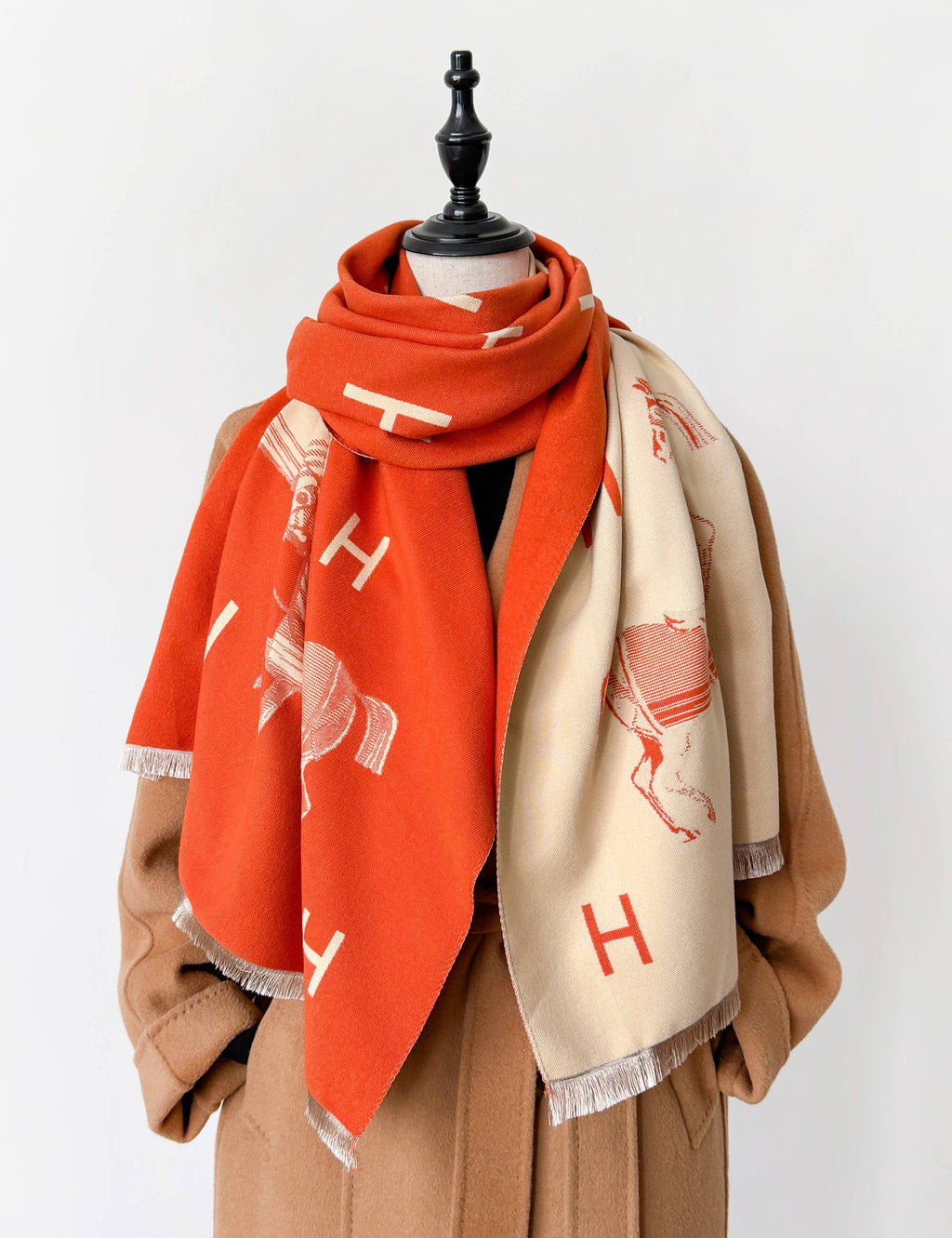Equestrian Orange / Cream Stable Reversible Wrap