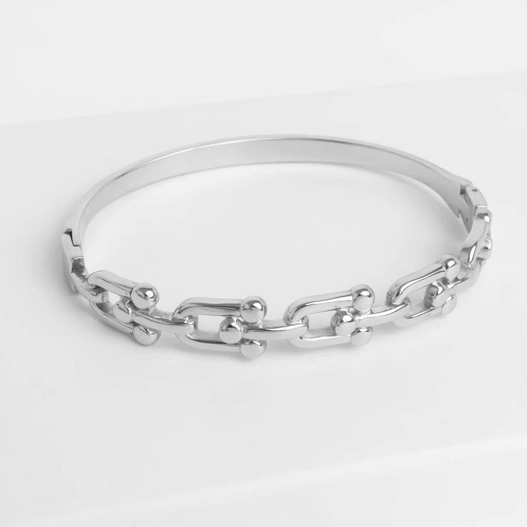 18K Gold PVD Stainless Steel Hardware Bangle Bracelet
