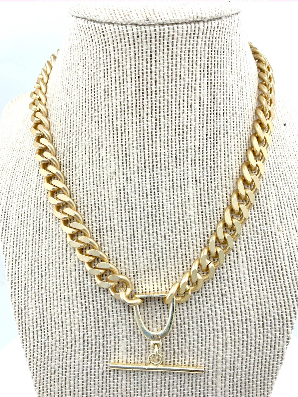 Satin Chain with Toggle Accent Necklace