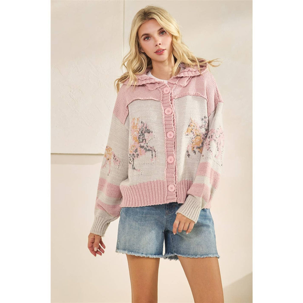 Sweater with Horse Print