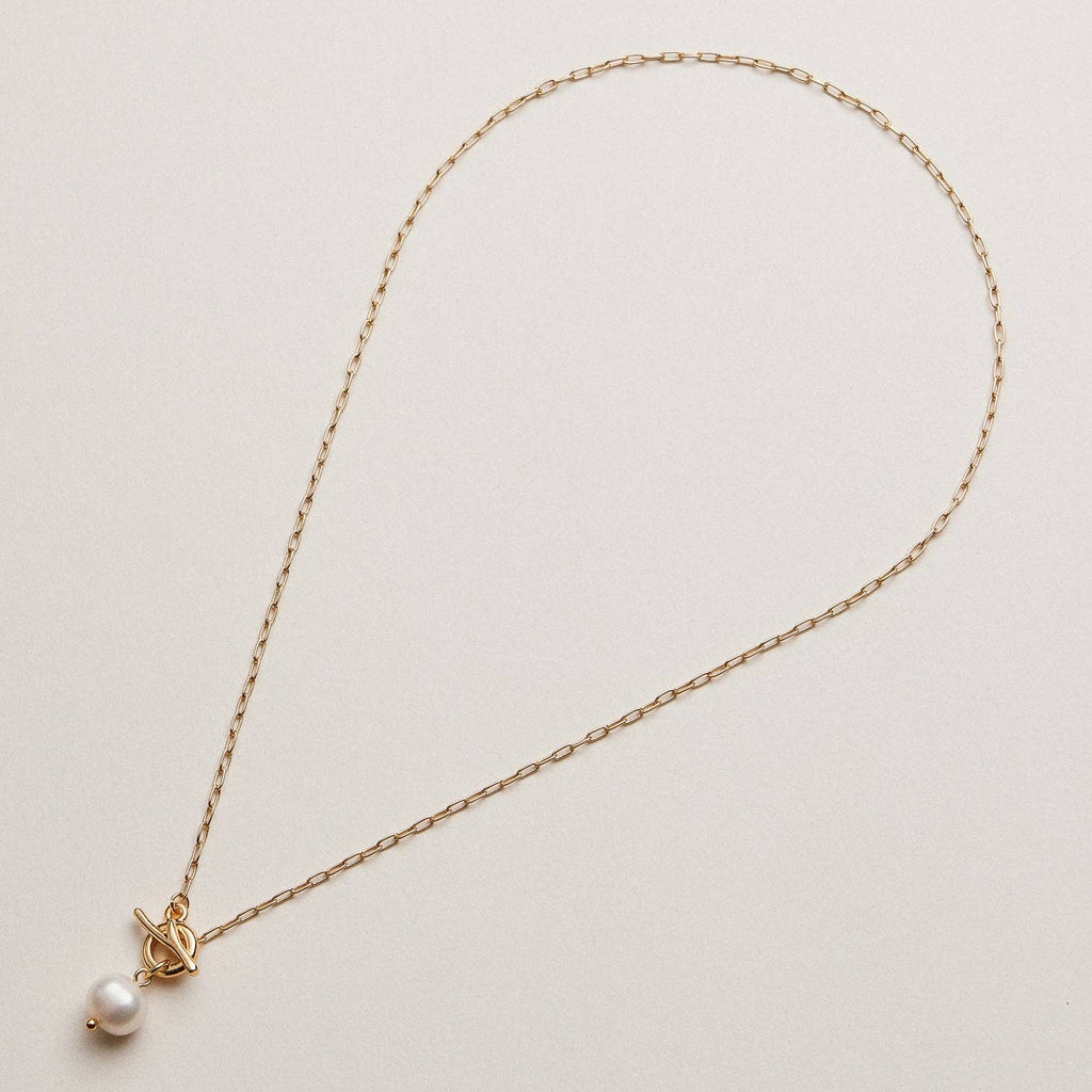 Lumi Toggle Necklace | Gold Dipped Freshwater Pearl Jewelry