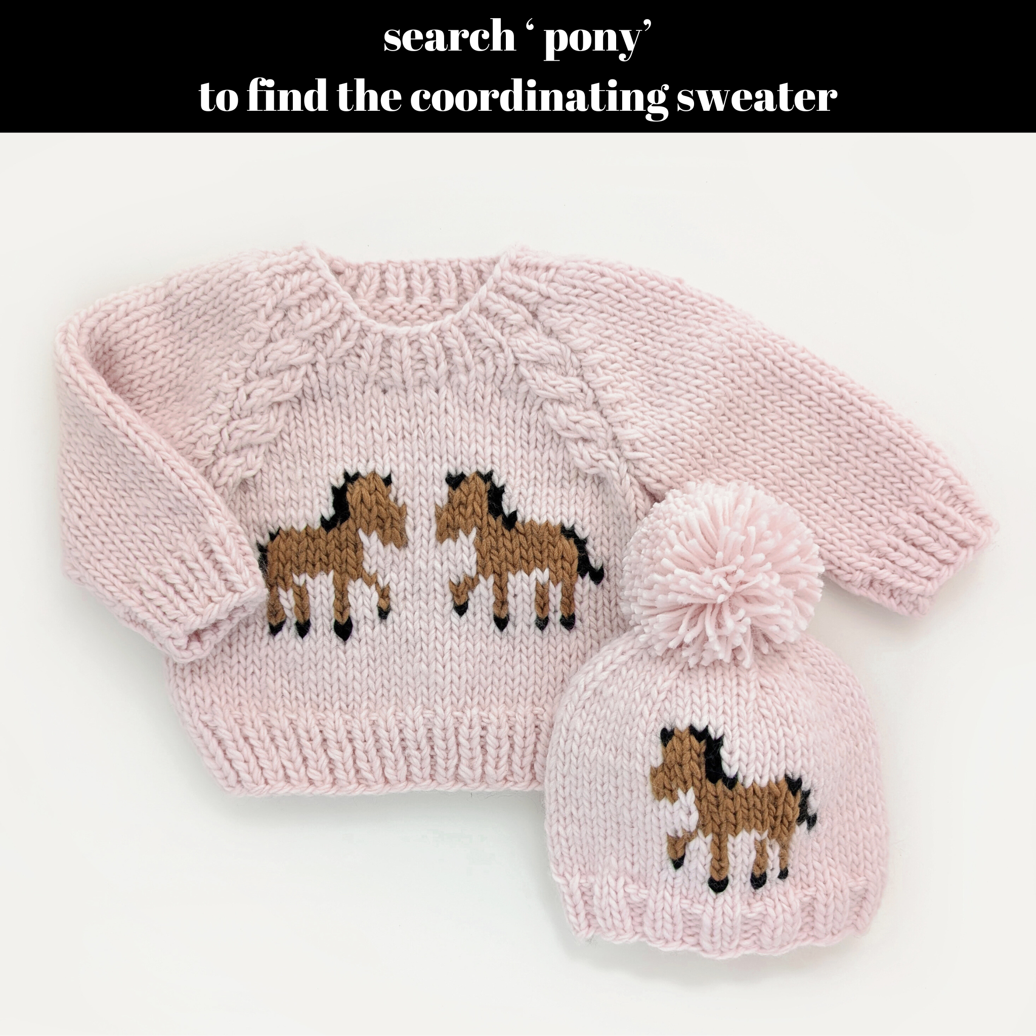 Pony Beanie Hat Blush for Baby & Kids