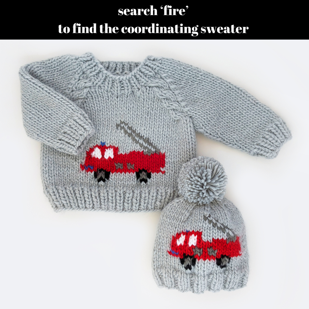 Children-Fire Engine Beanie Hat Baby & Kids