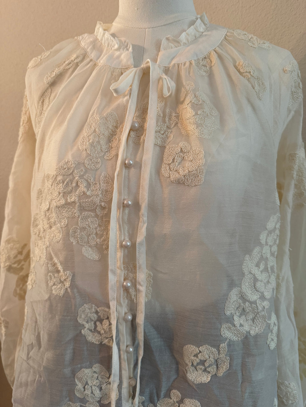 Blouse-IM-Sheer Lace Blouse