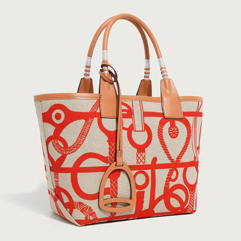 Equestrian Orange Tote