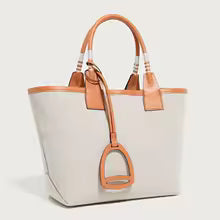 Linen Leather Tote