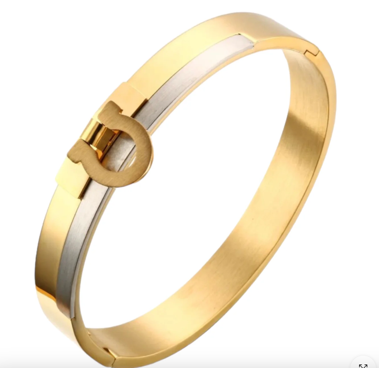 Equestrian Bangle Bracelet Cuff- Stainless Steel- Waterproof