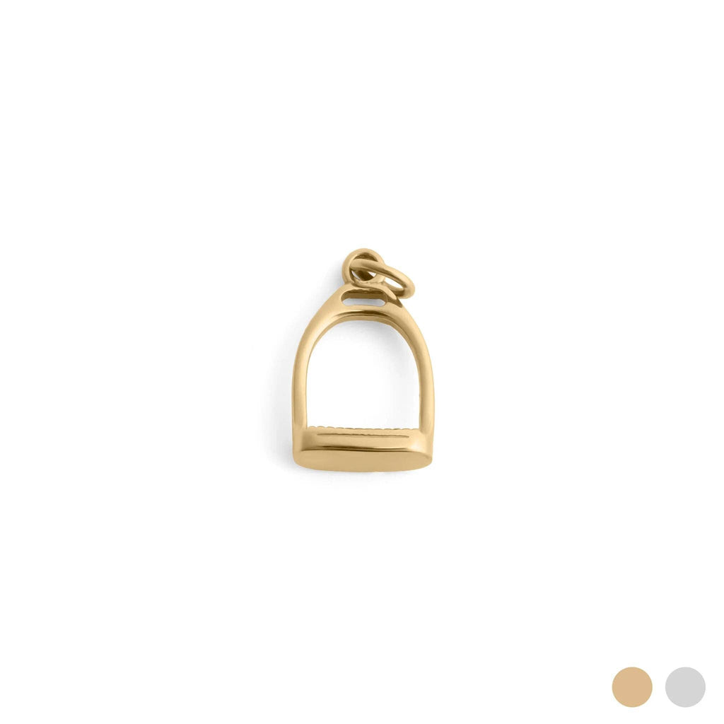 18K Gold PVD Stainless Steel Stirrup Charm