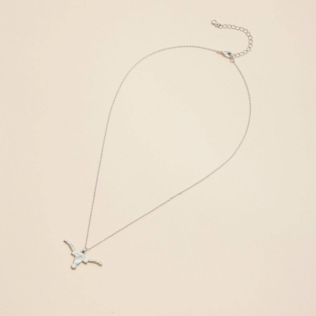 Longhorn Charm Gold-Dipped Short Necklace