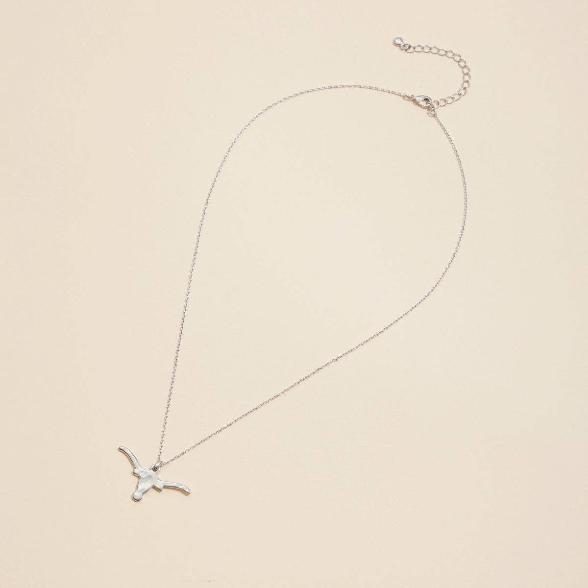 Longhorn Charm Gold-Dipped Short Necklace