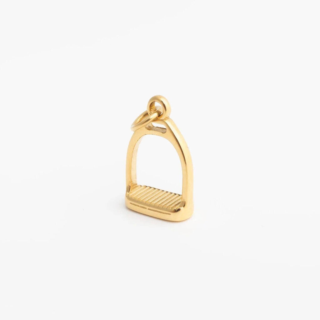 18K Gold PVD Stainless Steel Stirrup Charm