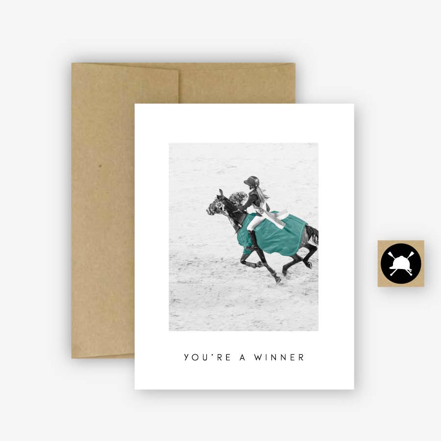 You're a Winner Equestrian Show Jumping Greeting Card