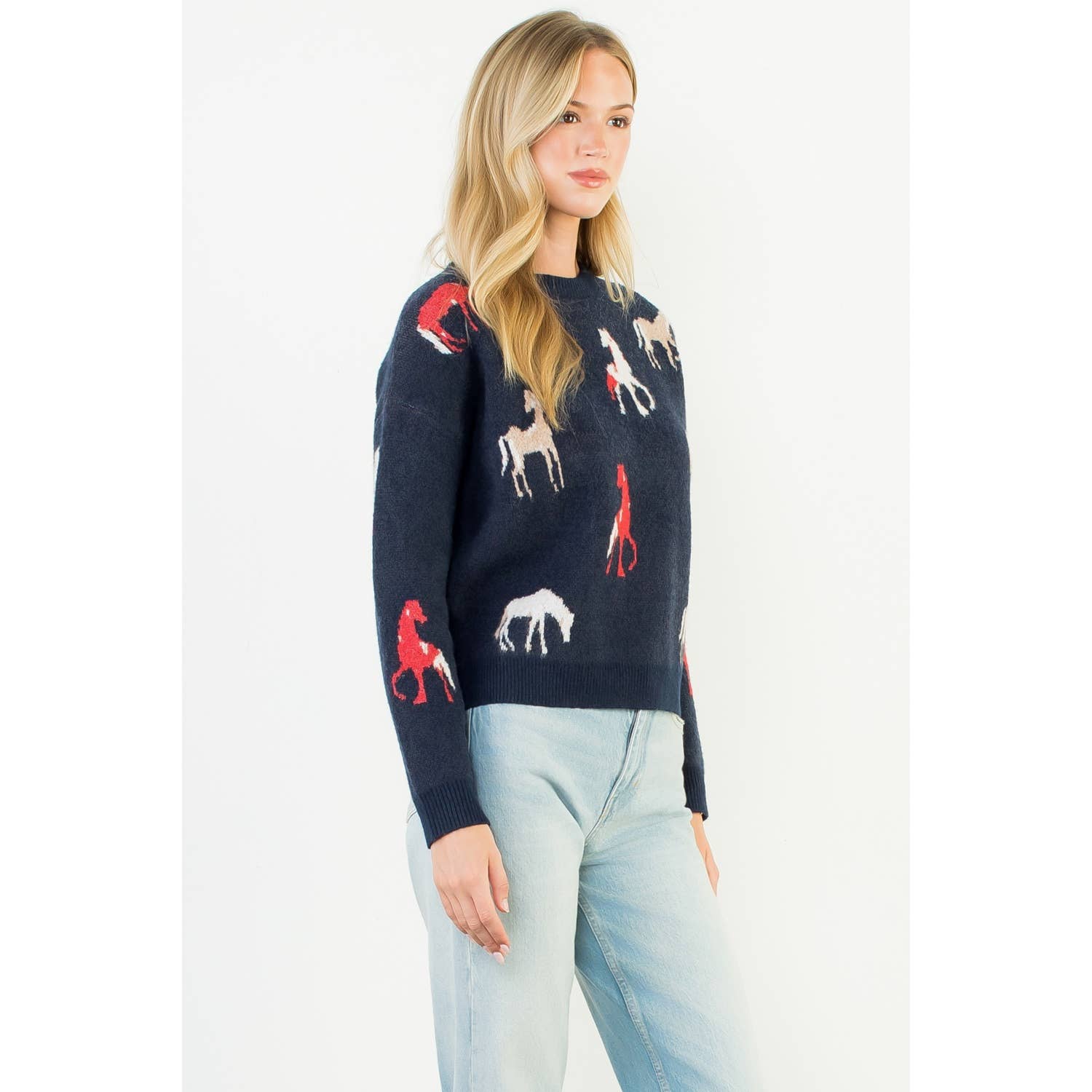 Horse Detail Knit Sweater