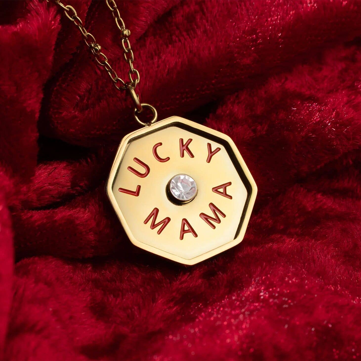 18K Gold PVD Stainless Steel Lucky Mama Charm