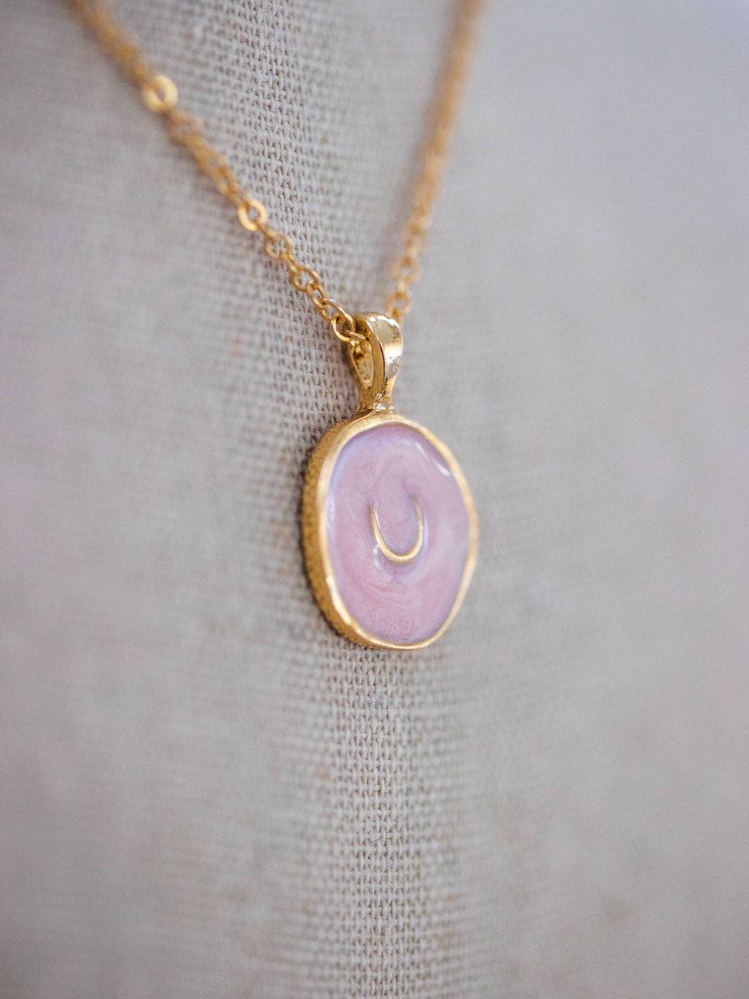 Pink Horseshoe Pendant