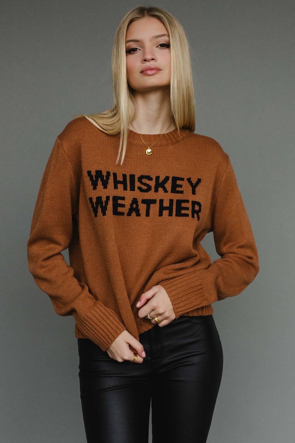 Brown Whiskey Weather Sweater