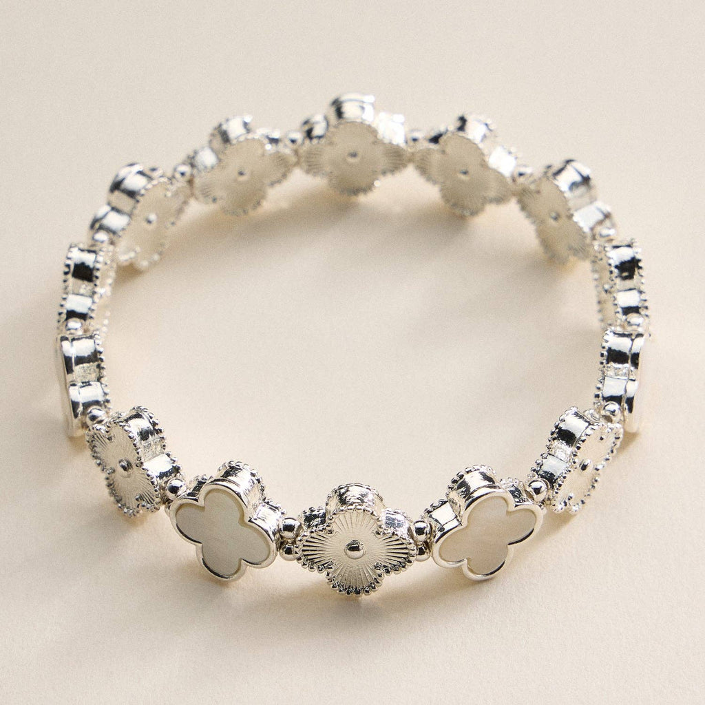 18K Gold Plated Lucky Clover Stretch Bracelet