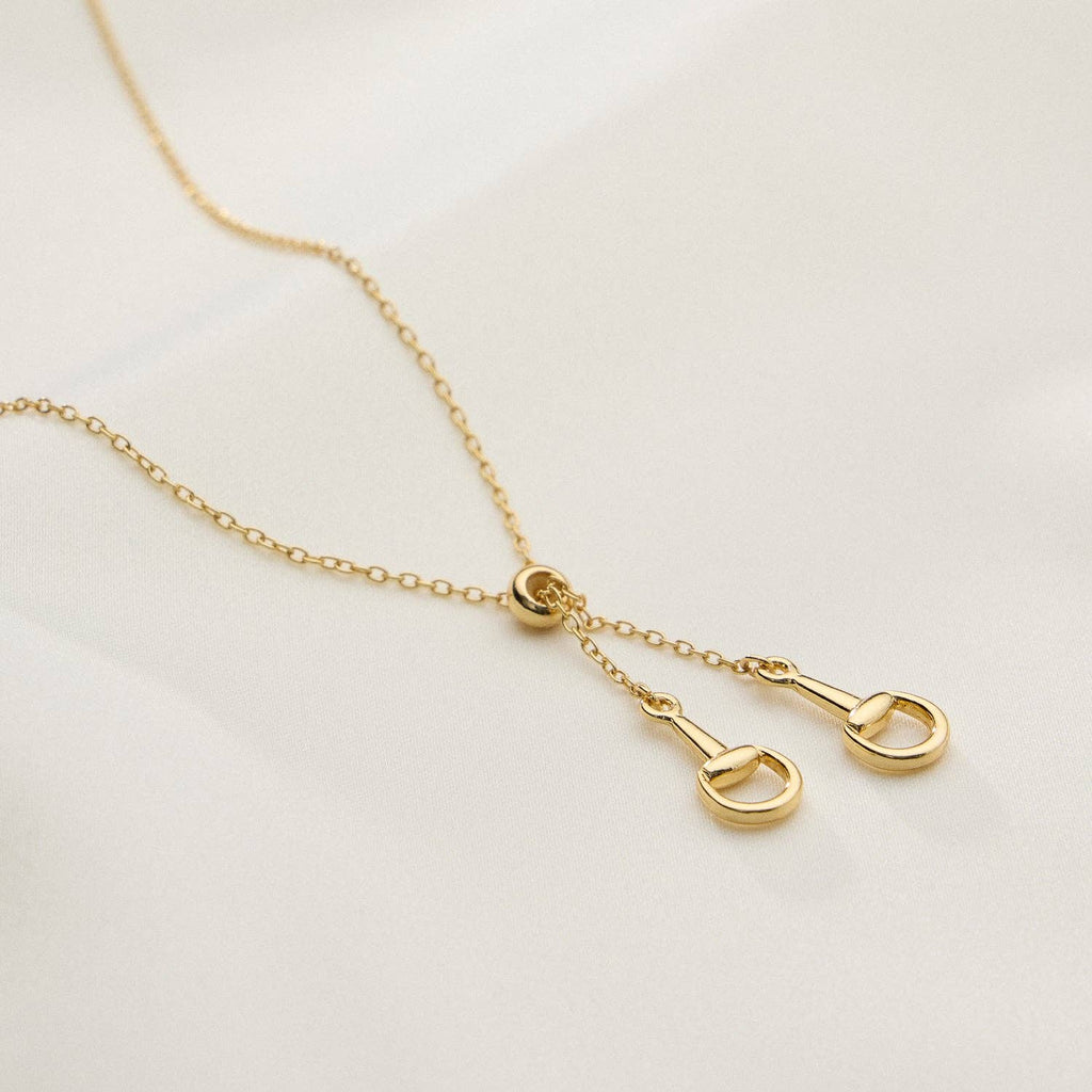 Gold Dipped Bit Charm Necklace - 18K Gold