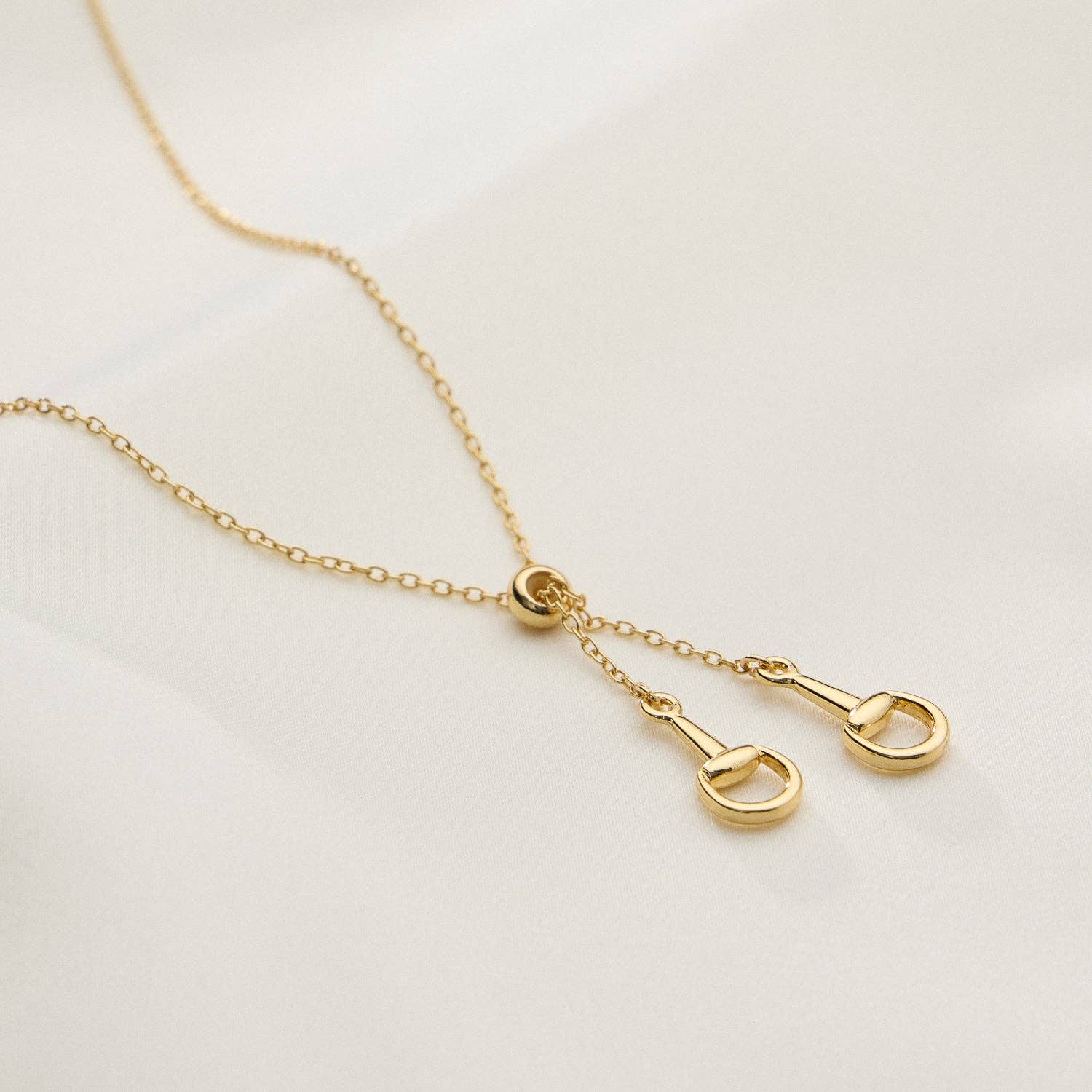 Gold Dipped Bit Charm Necklace - 18K Gold