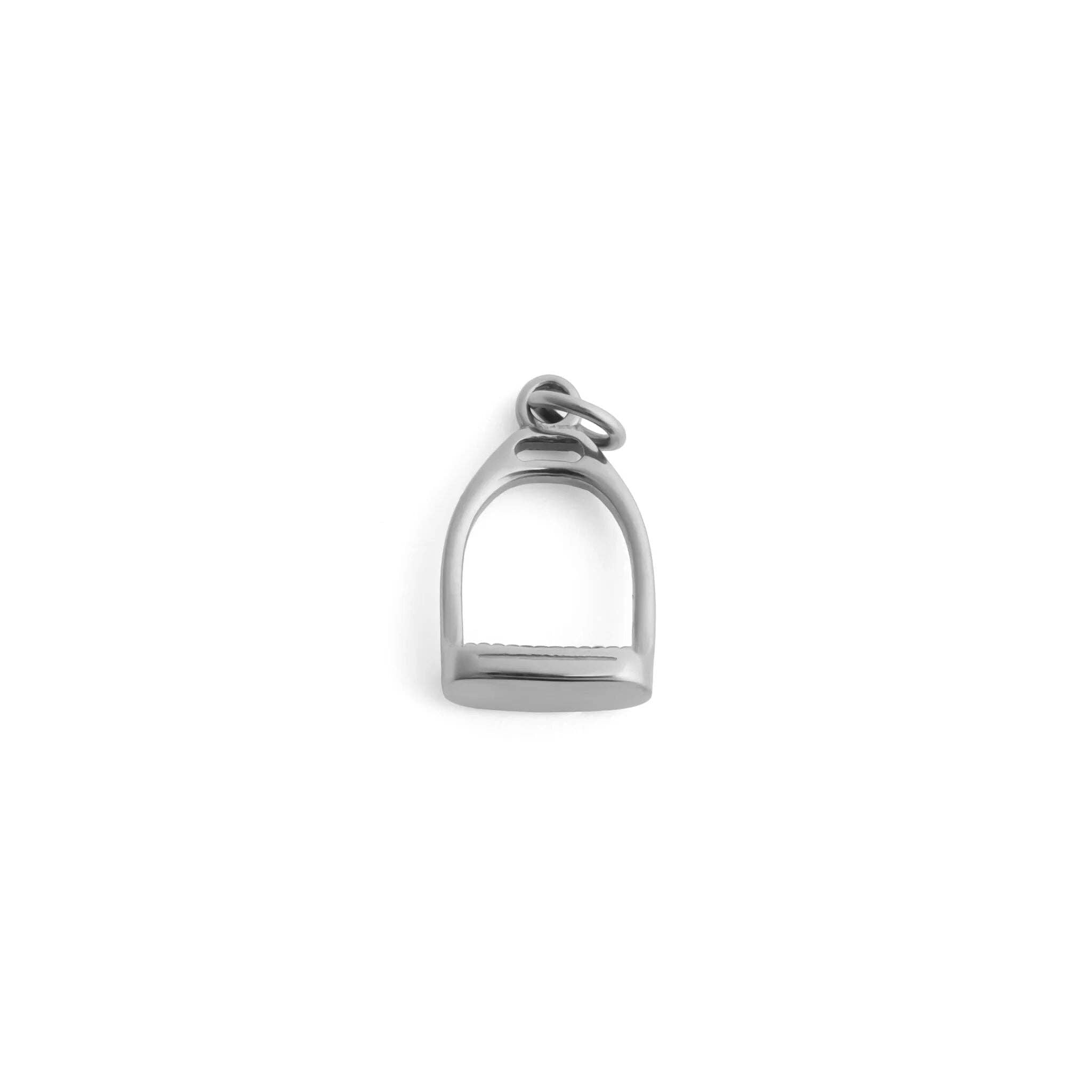 18K Gold PVD Stainless Steel Stirrup Charm