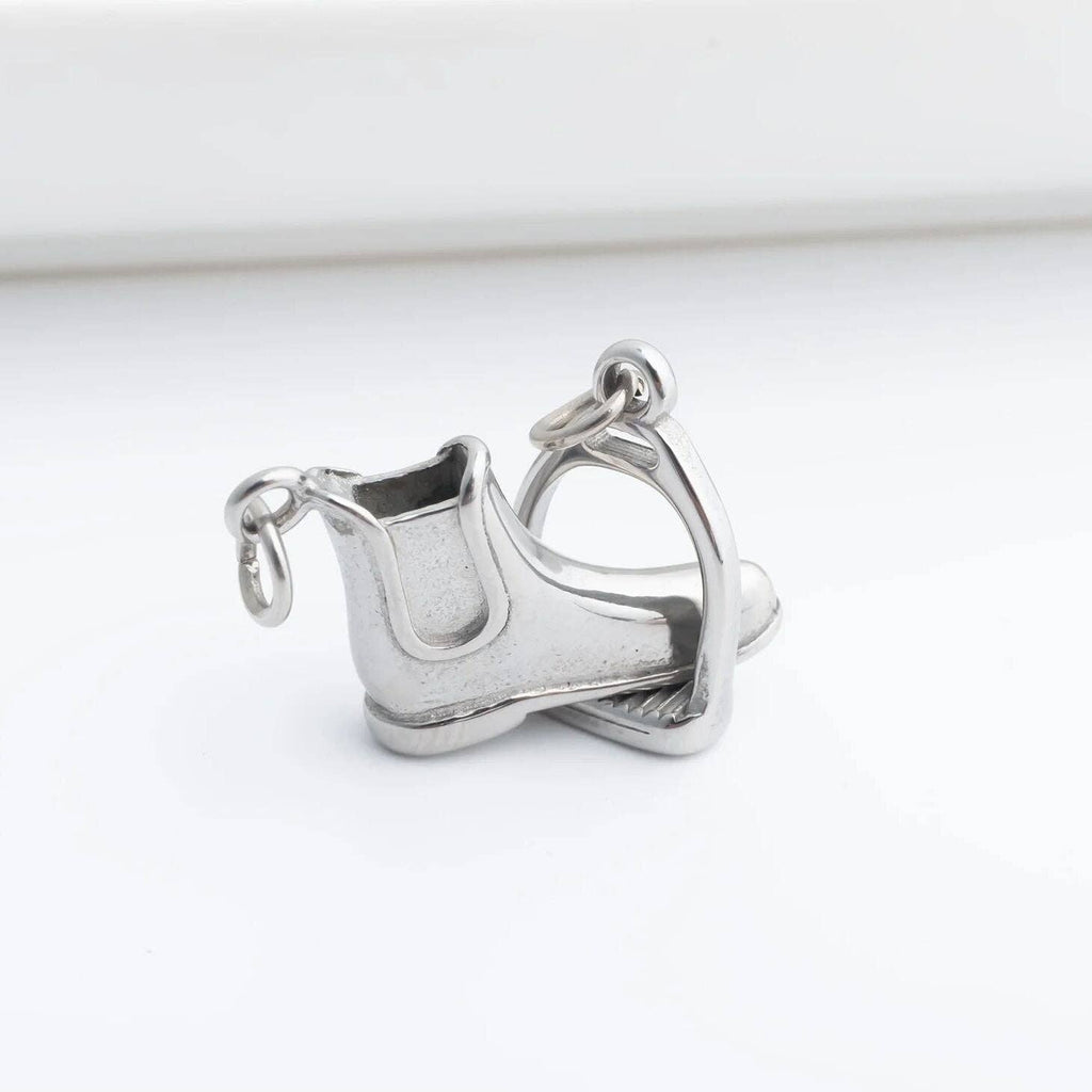 18K Gold PVD Stainless Steel Stirrup Charm