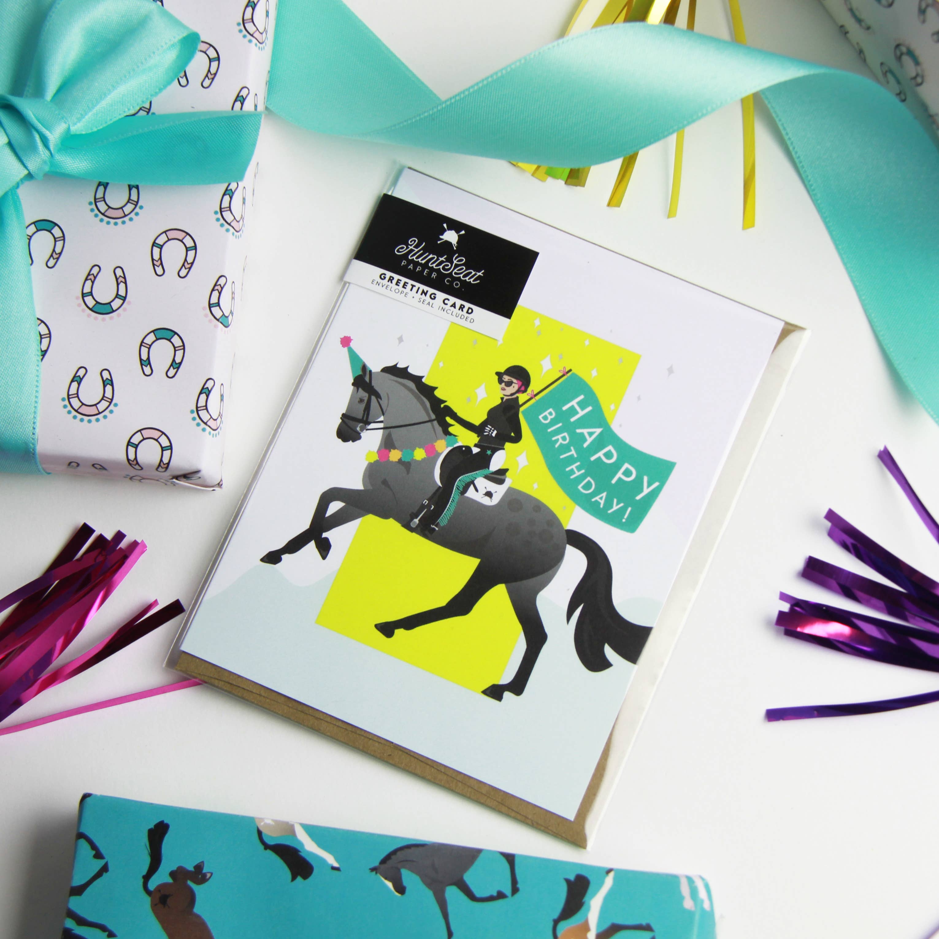 Birthday Parade Equestrian Horse Greeting Card