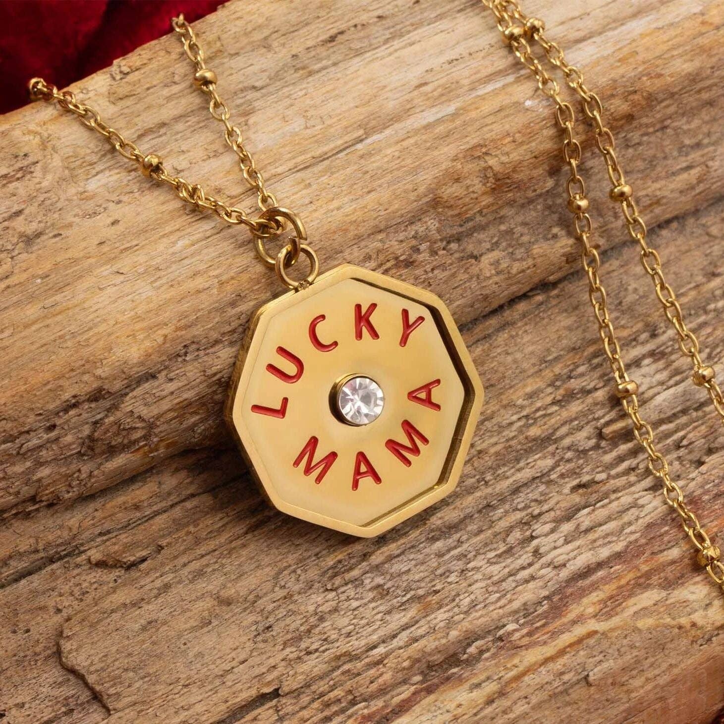18K Gold PVD Stainless Steel Lucky Mama Charm