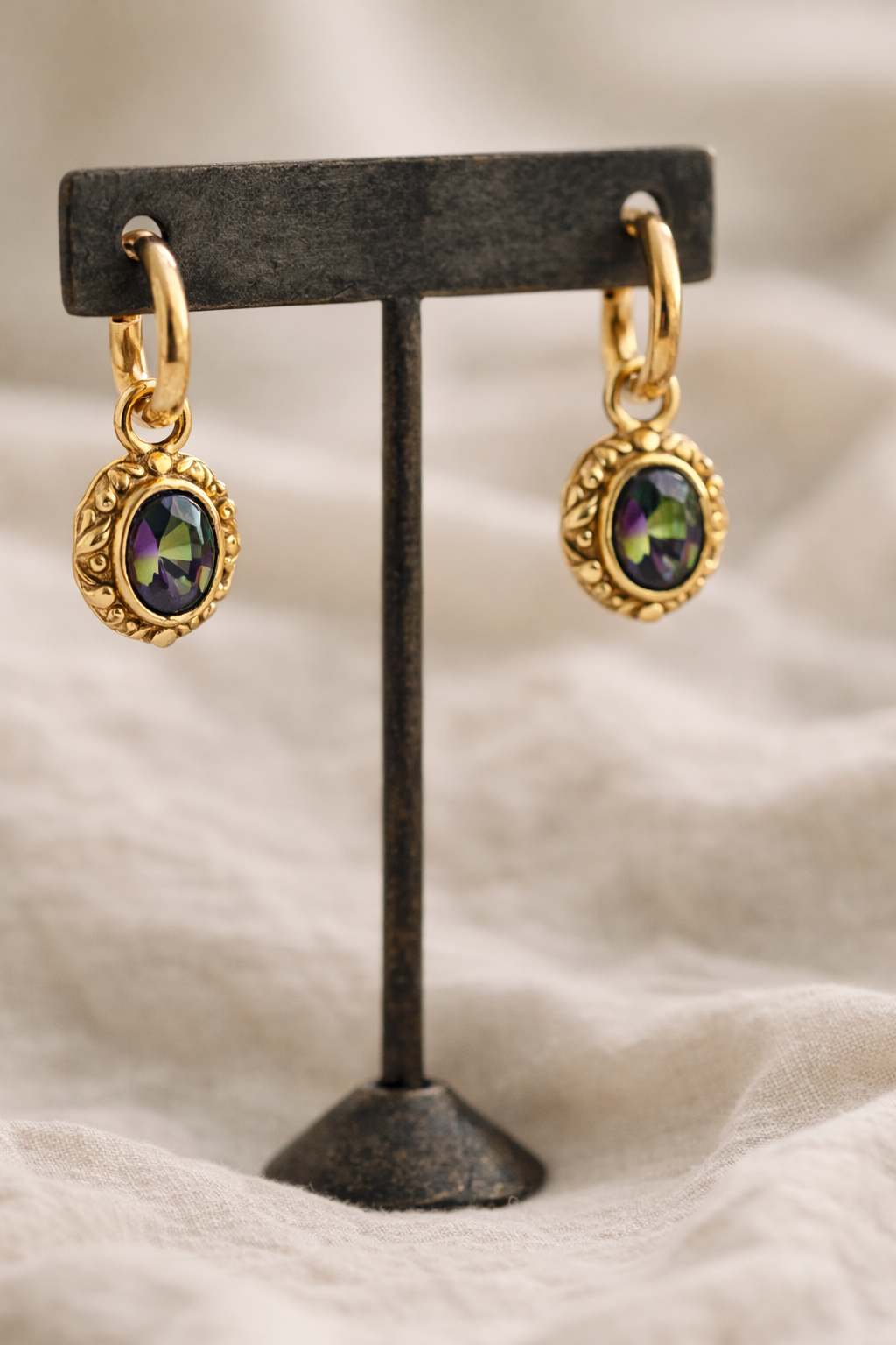 Green Gold Earrings