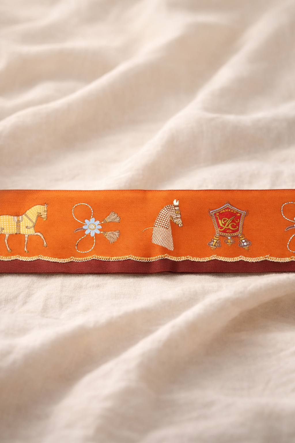 Snaffle bit Orange necklace scarf