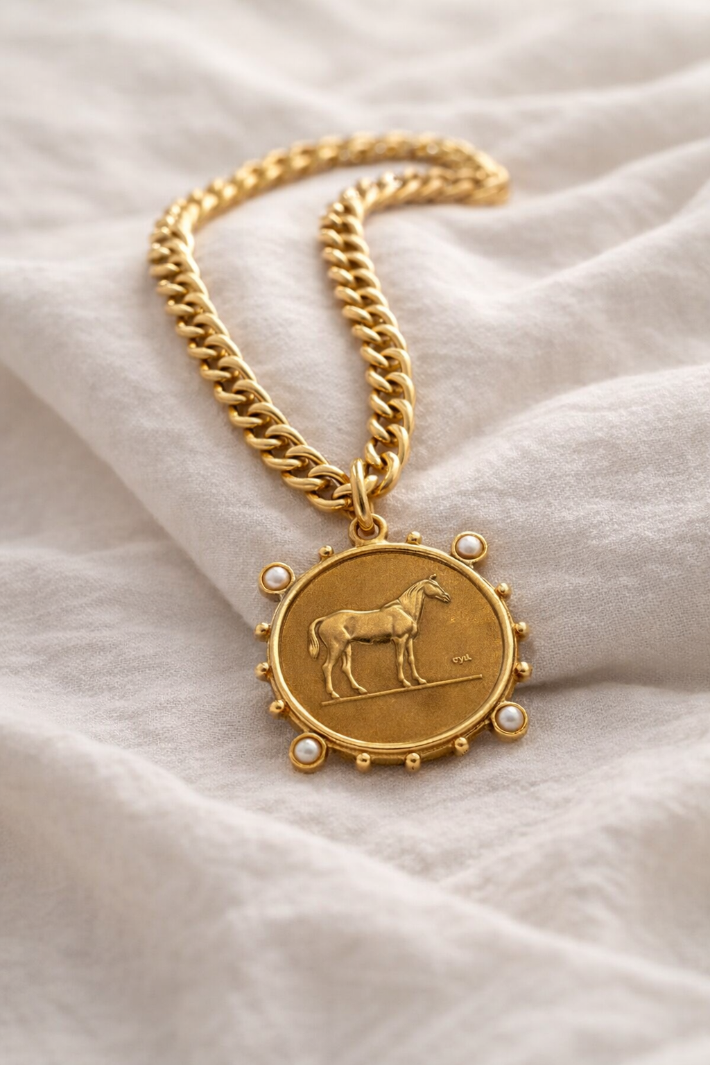 Horse Coin Necklace