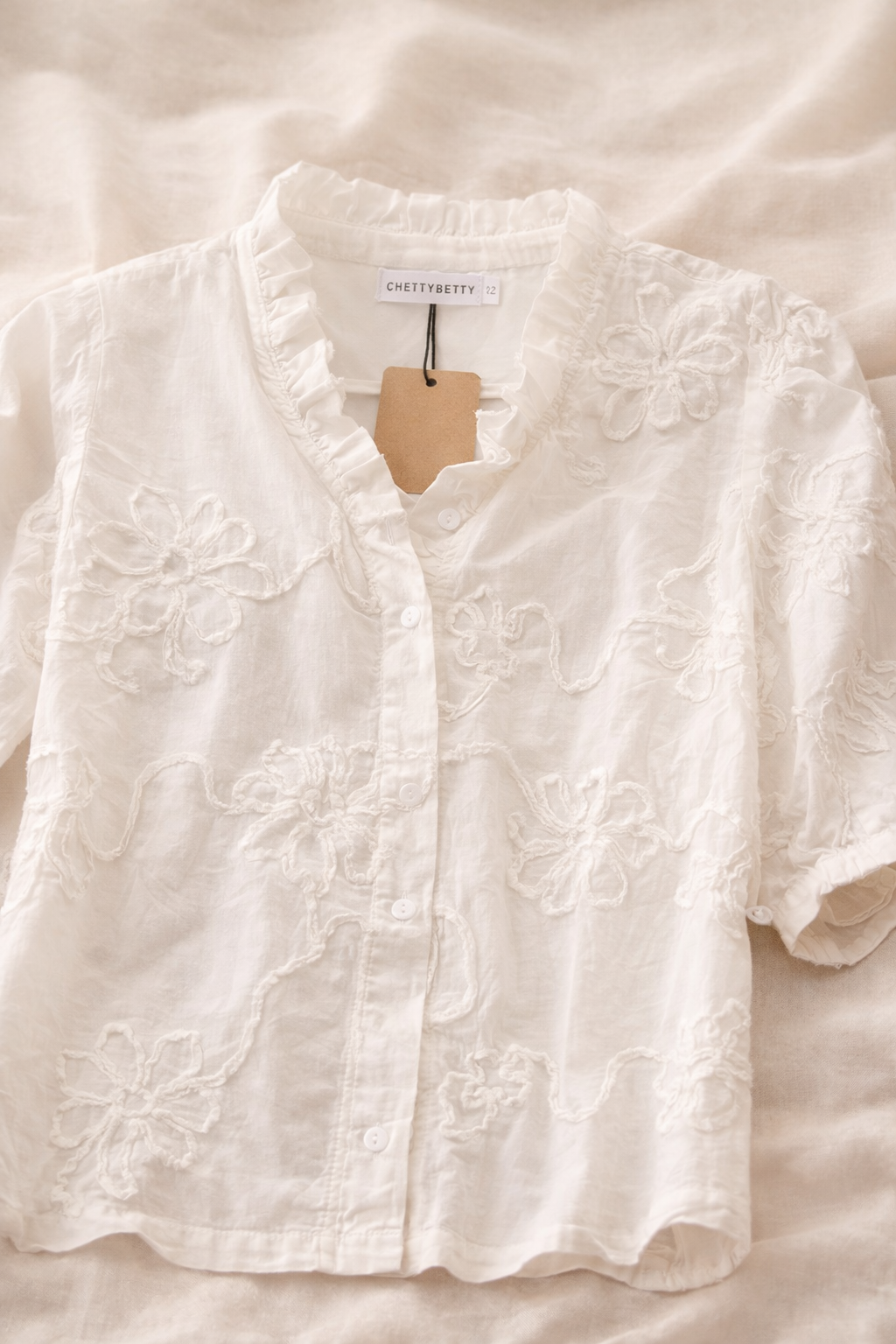 White Ruffle blouse