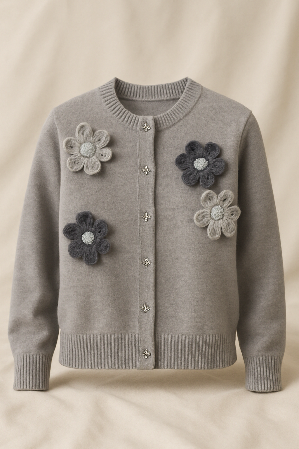 Sweater - IM-Floral Cardigan Sweater